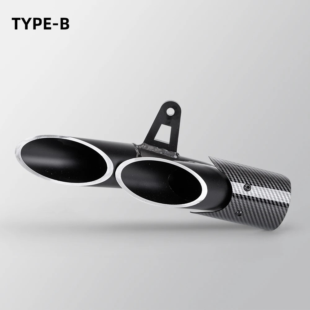 Universal 36-51mm motorcycle exhaust double hole muffler for Z900 GSXR1000 SV650