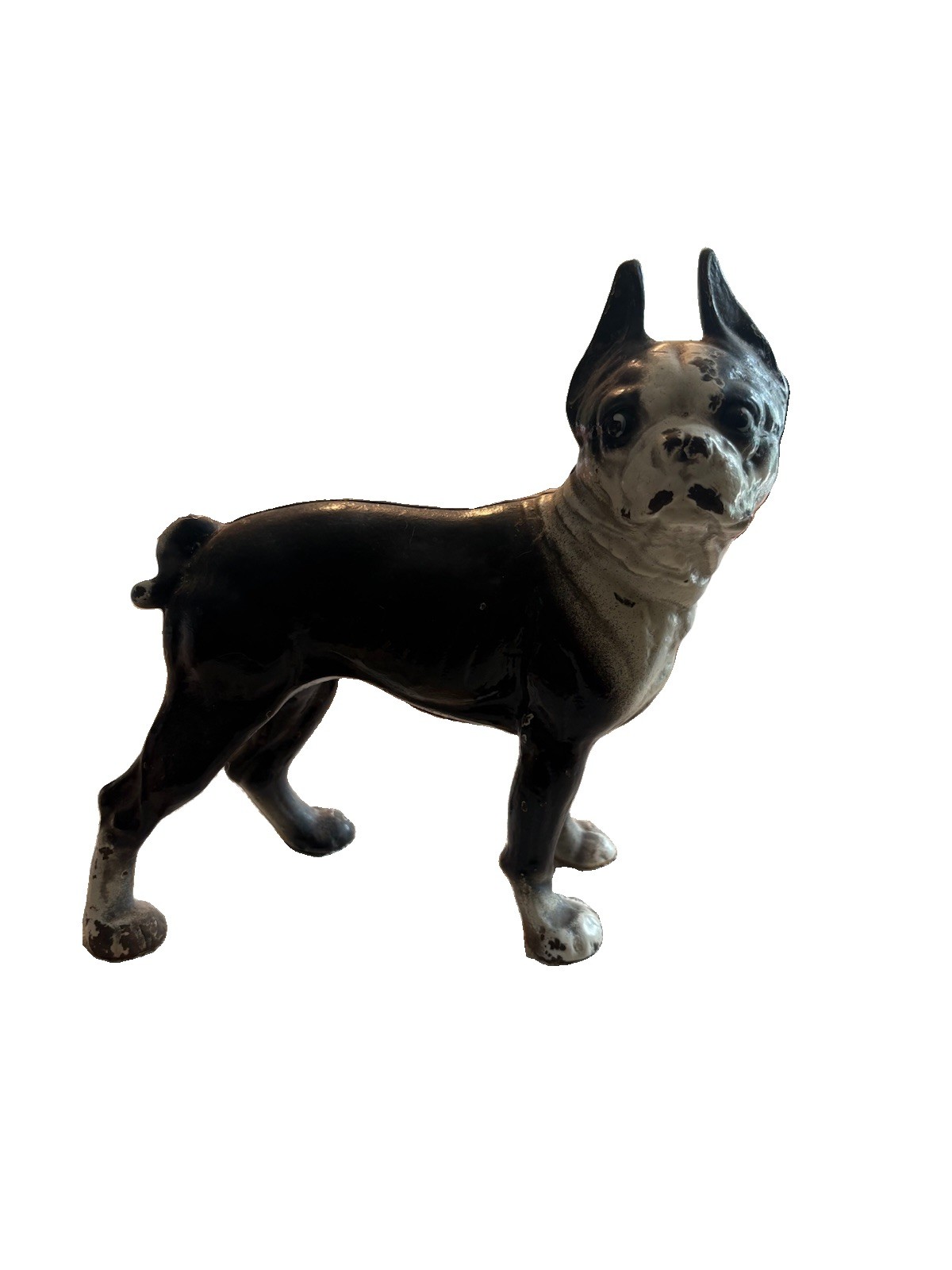Hubley Boston Terrier Cast Iron Door Stop, Vintage, Original Paint Hubley Boston Terrier Cast Iron Door Stop, Vintage, Original Paint