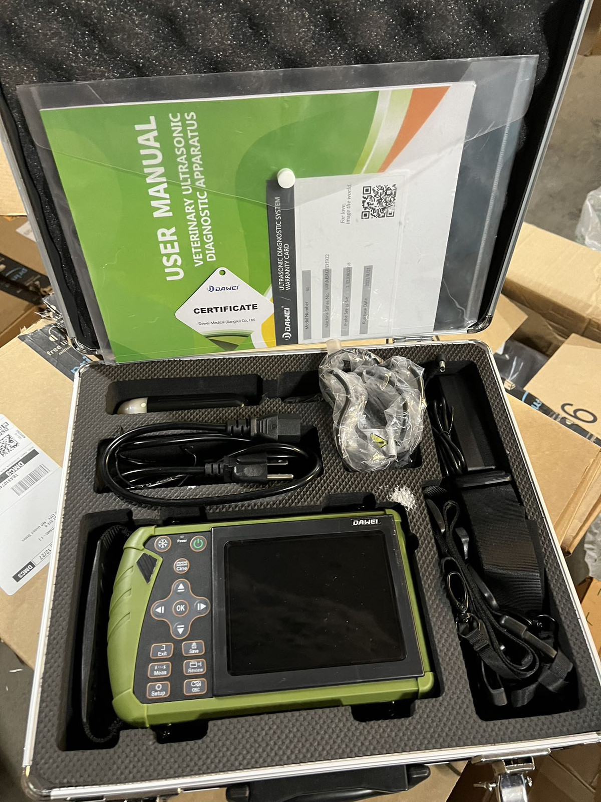 DAWEI Portable Veterinary Ultrasound Machine Handheld Scanner for Dog,Goat,Pig