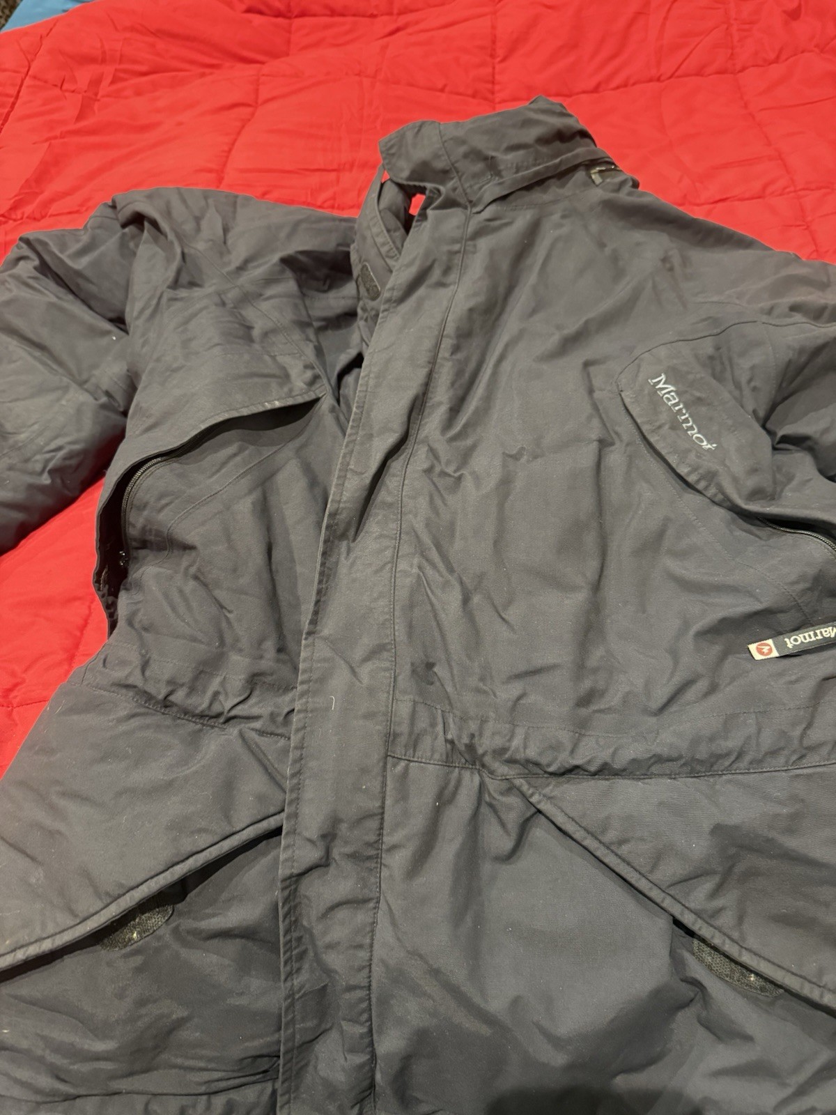 Pre-owned Marmot Shadow Down men’s p puffer jacket 2XL Aviate Goose  dark blue