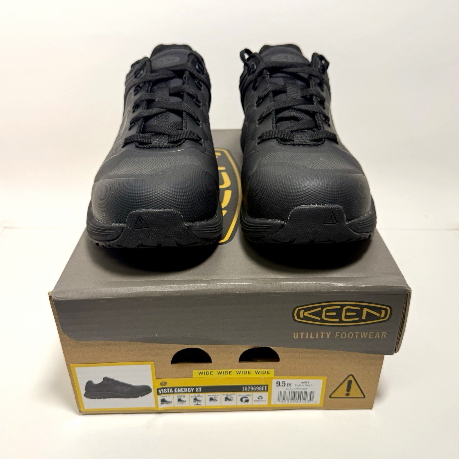 KEEN Utility Vista Energy XT Black Work Shoes Men's 9.5EE Extra Wide EH KEEN Utility Vista Energy XT Black Work Shoes Men's 9.5EE Extra Wide EH