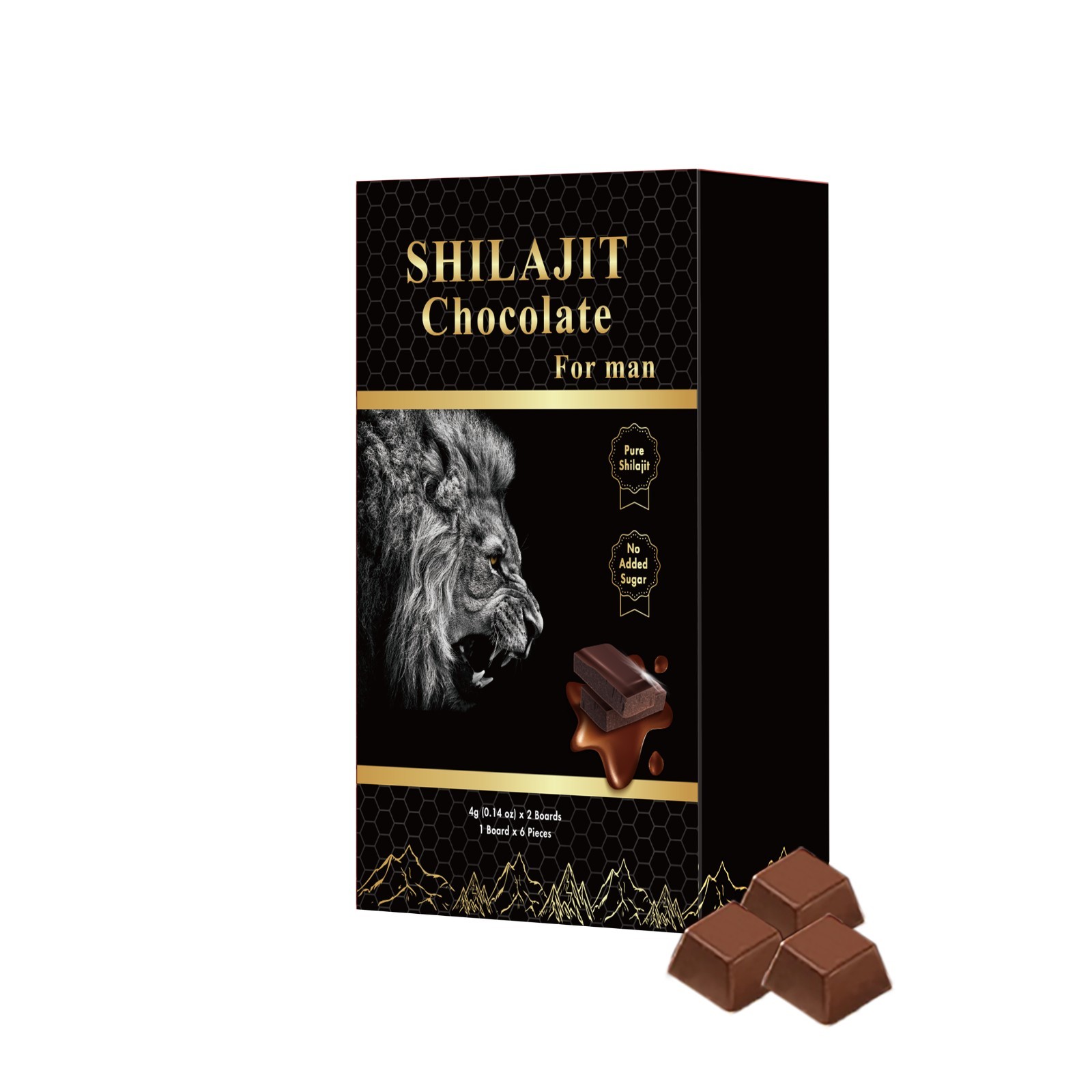 DEZEN Organic Shilajit Chocolate with Ashwagandha & Honey 12 Pcs