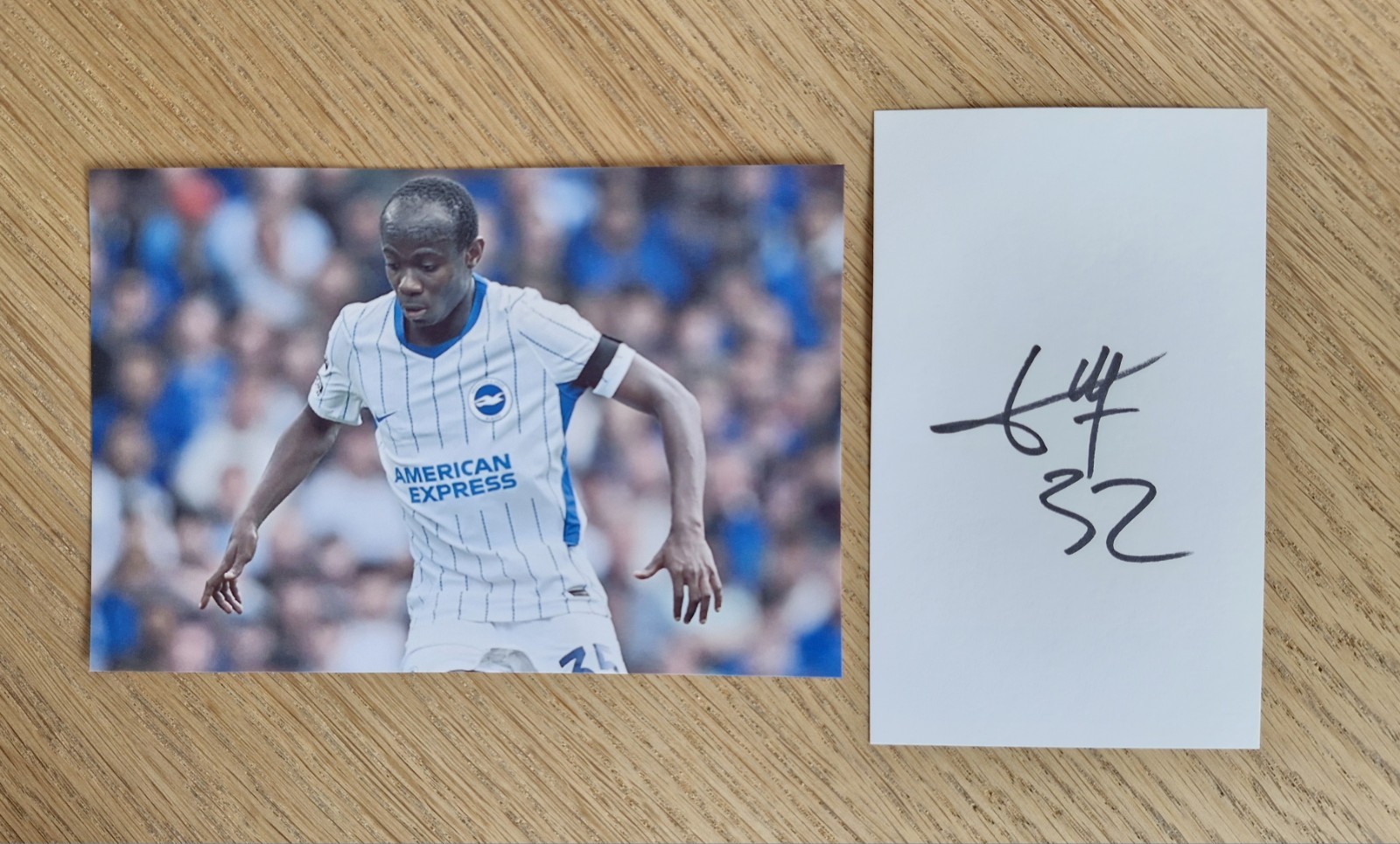 Brighton Malick Yalcouye hand signed autograph card with photo 5x3 Brighton Malick Yalcouye hand signed autograph card with photo 5x3