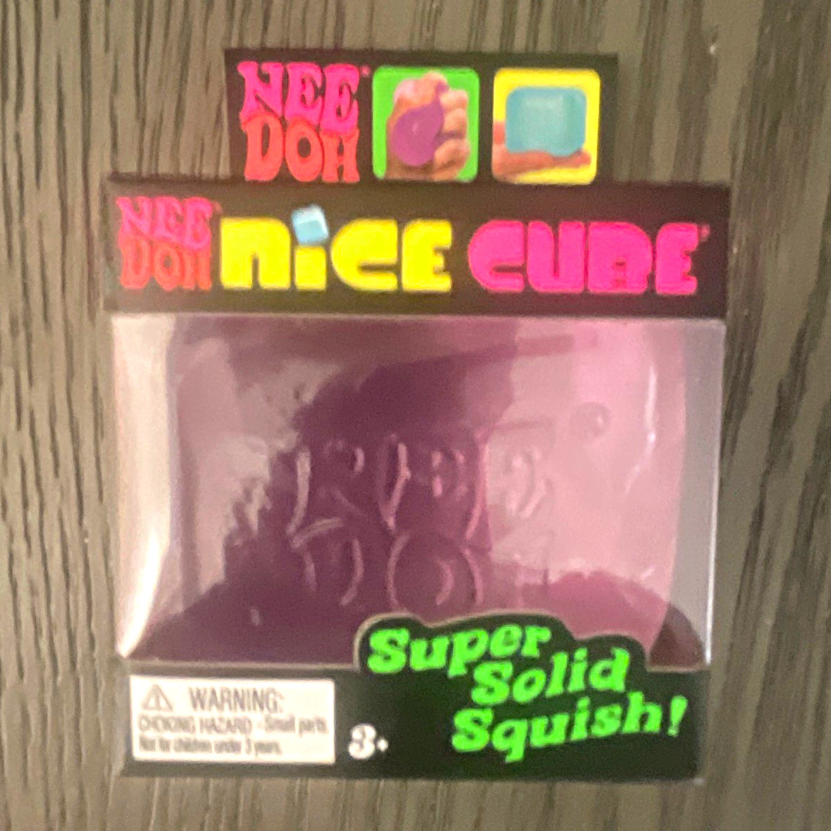 Nee Doh Nice Cube Super Solid Squish Squeeze Toy, Purple, Age 3-4 Years Nee Doh Nice Cube Super Solid Squish Squeeze Toy, Purple, Age 3-4 Years
