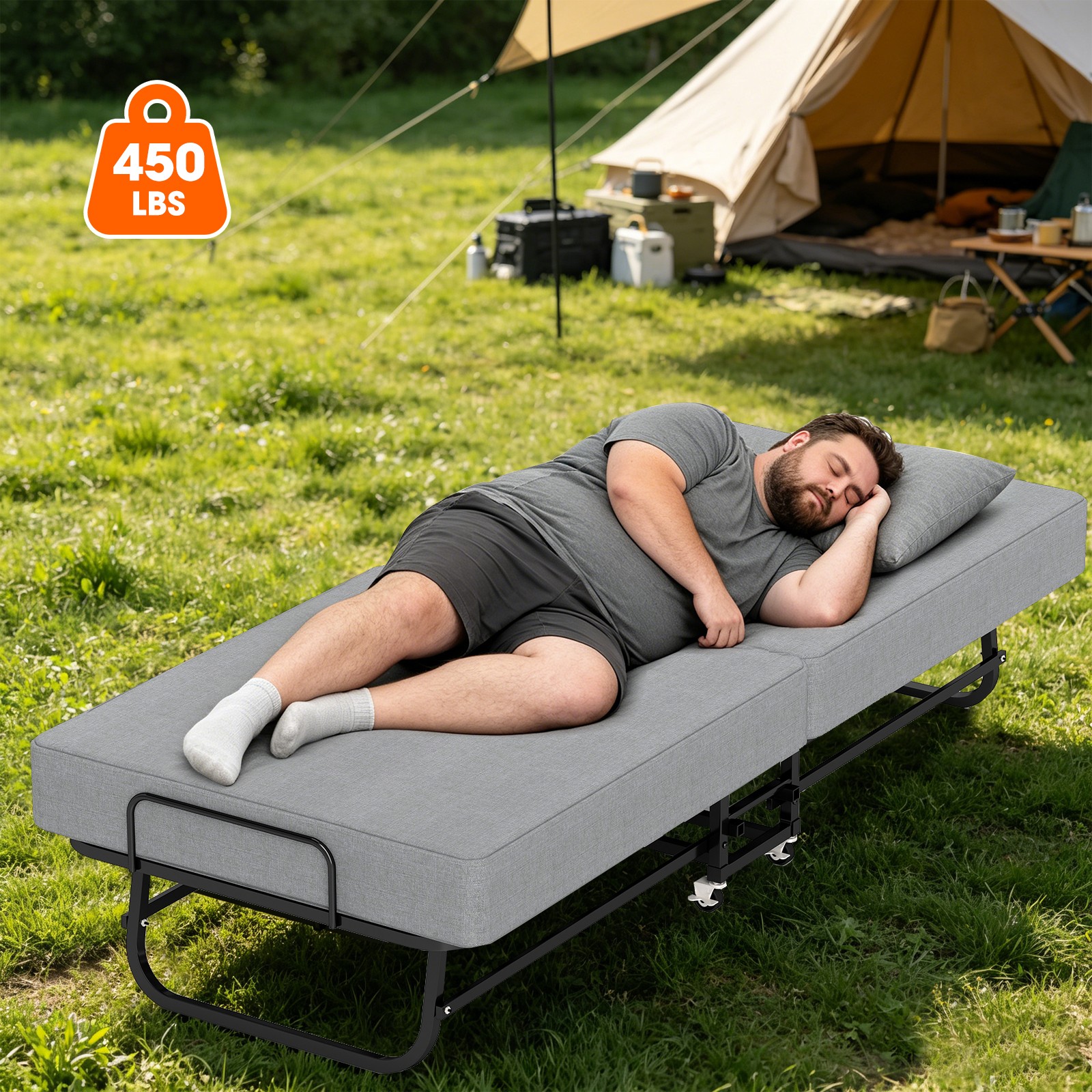 Adults Folding Guest Bed Heavy Duty Portable Cots Rollaway Sleeping Cot with Mat Adults Folding Guest Bed Heavy Duty Portable Cots Rollaway Sleeping Cot with Mat