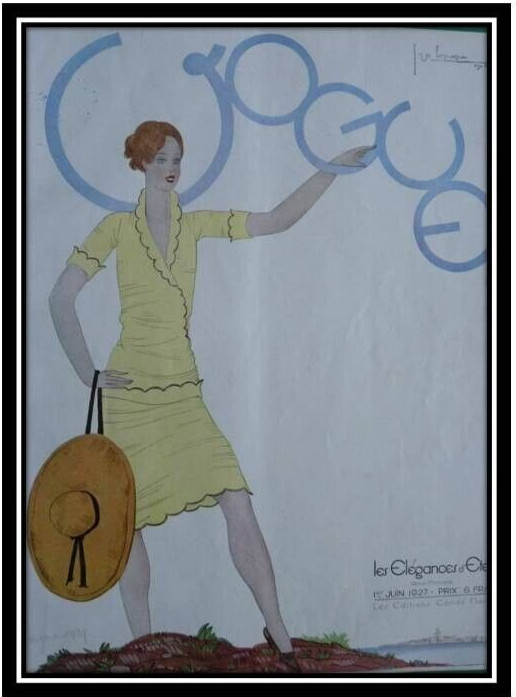 Lepape Georges Vogue 1 June 1927 Art Deco Cover Original Page