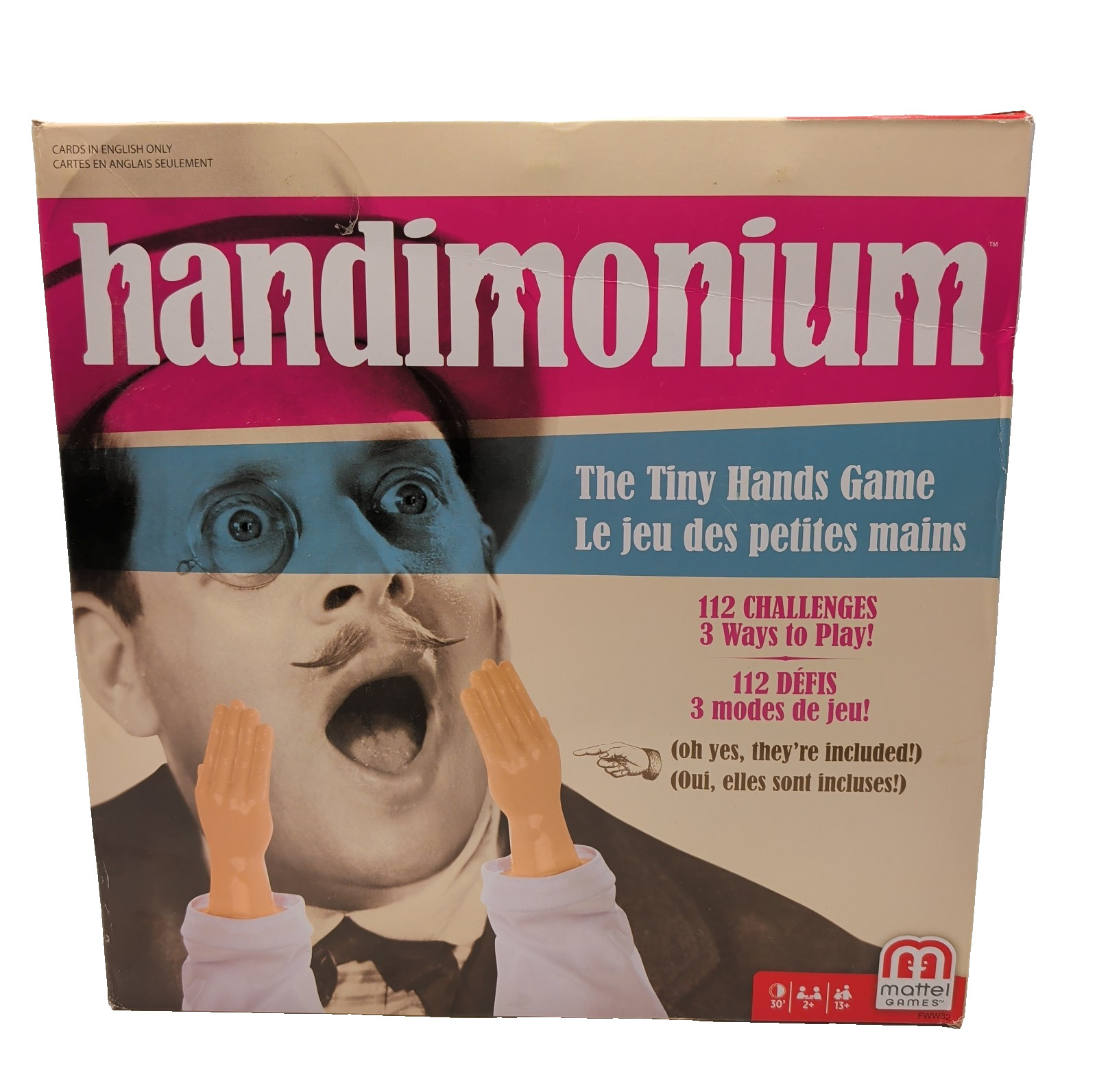 Handimonium: The Tiny Hands Game New Rare Mattel Board Game Tik Tok Comedy Party