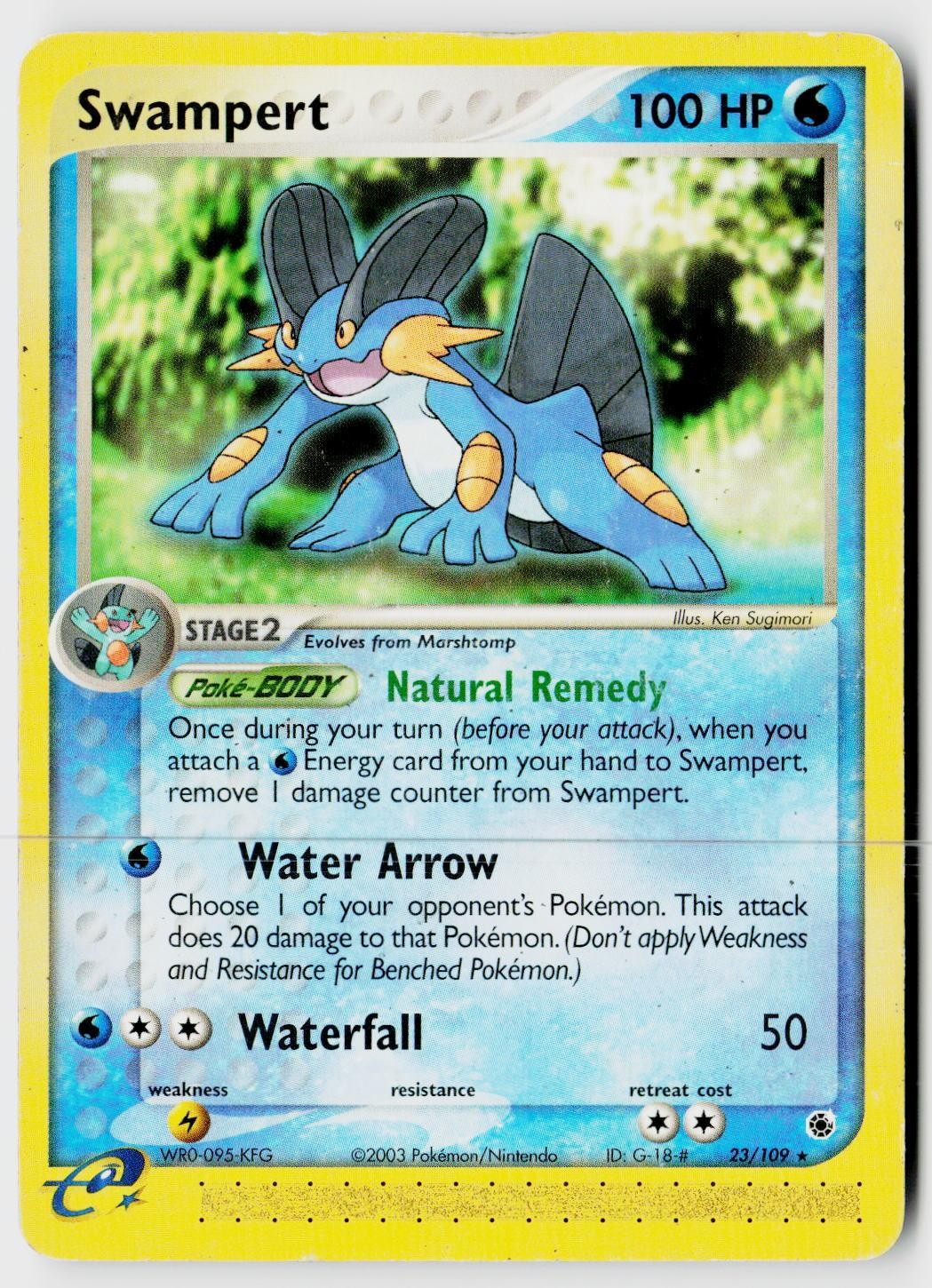 Swampert 23/109 Rare Ruby & Sapphire Pokemon Heavily Played