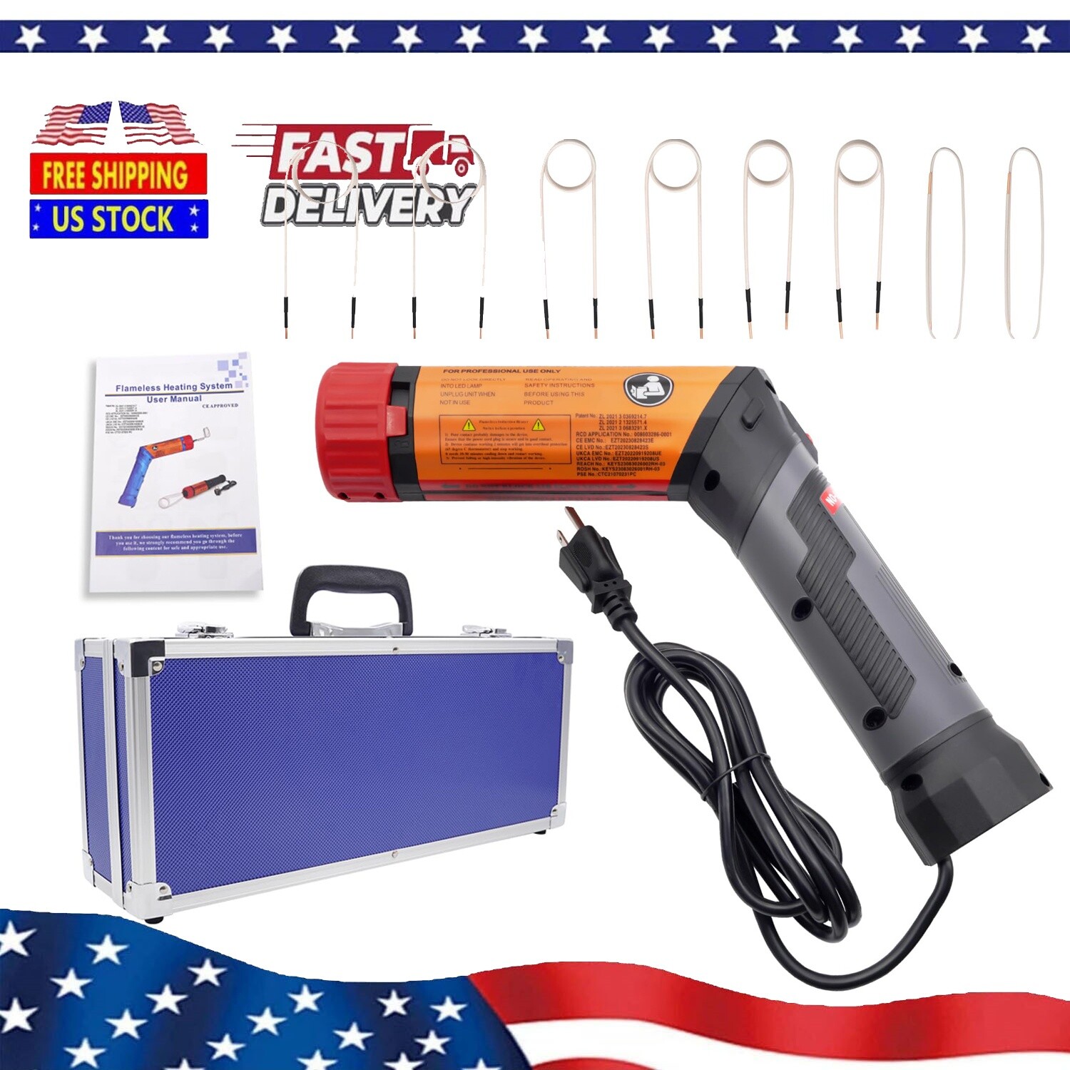 1100W Magnetic Induction Heater Kit, Bolt Removal Tool for Rusty Screw Removing