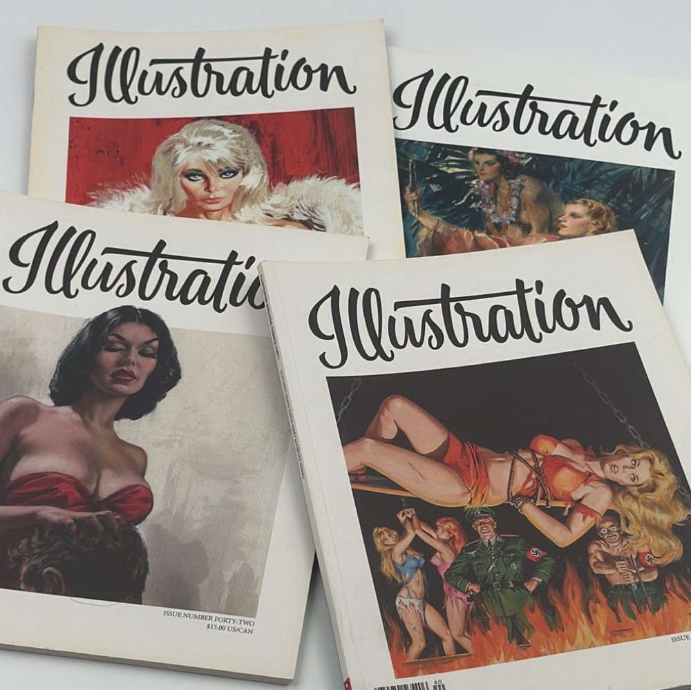 Collection of Illustration Magazine issues themed on illustration art