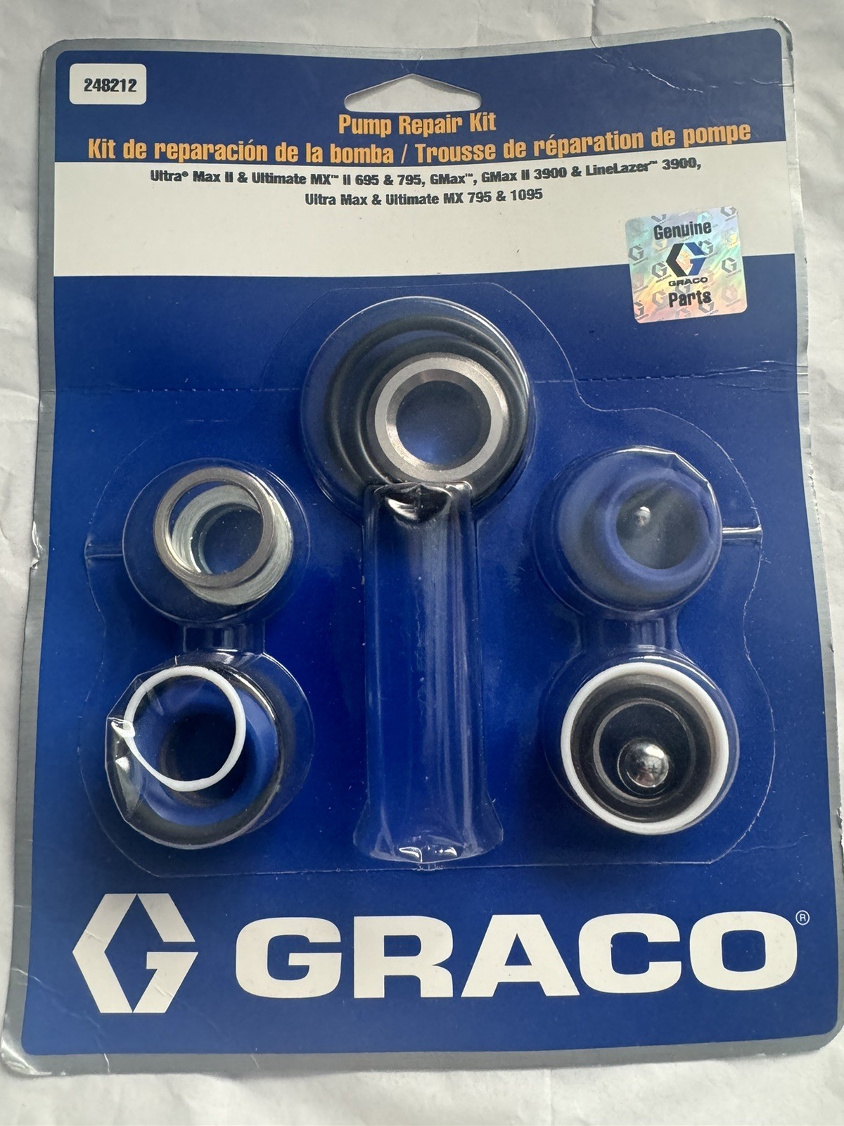 Graco Packing Repair Kit 248212 ULTRAMAX II 695/795, Gmax 3900, Genuine brand