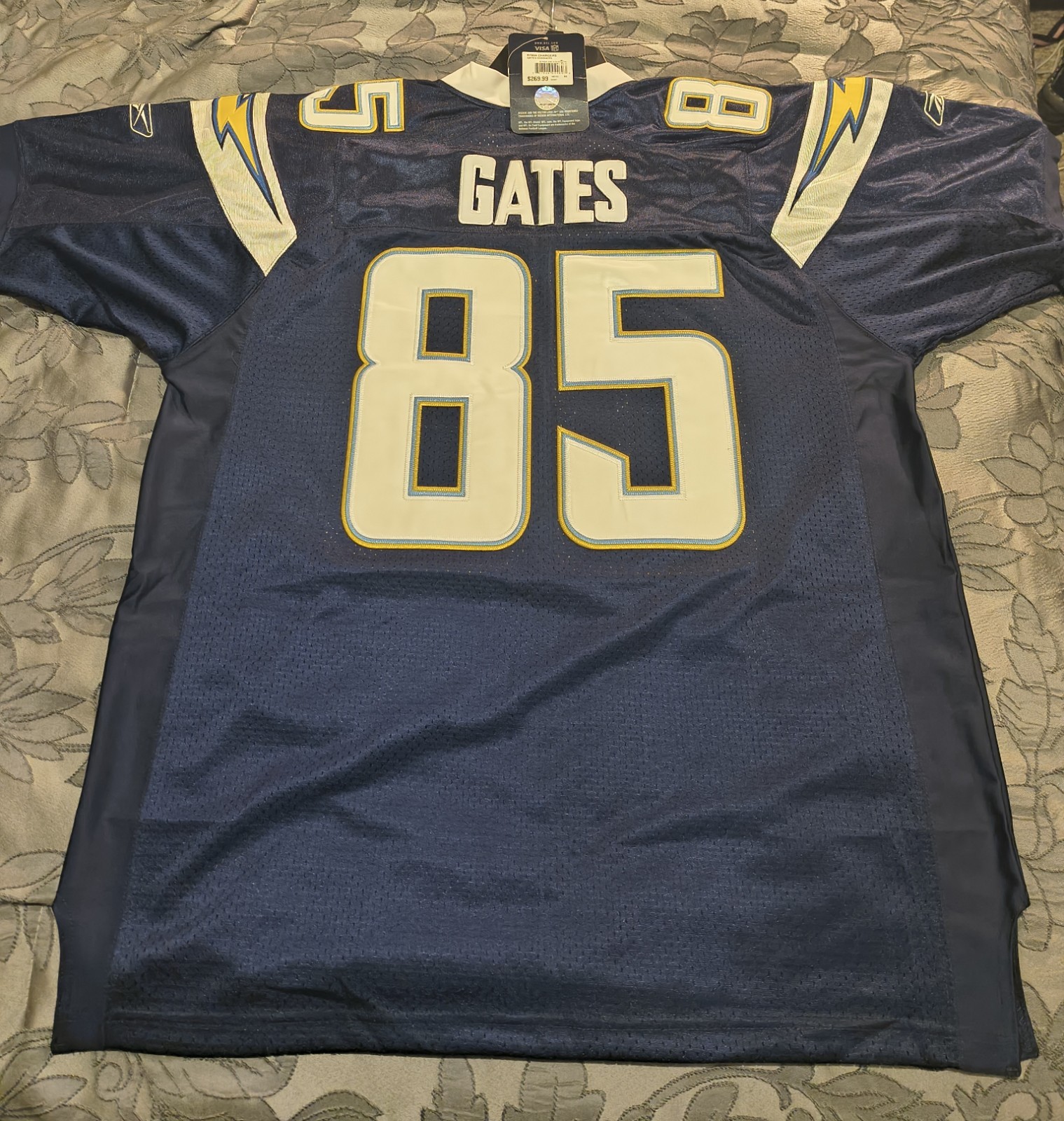 Authentic Reebok Antonio Gates Jersey Sz 50 - San Diego Chargers RARE NWT LA