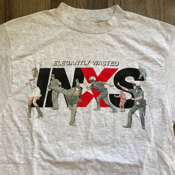Reprint INXS Band Cotton Gift For Fan White S-2345XL Unisex Tee Shirt S2609
