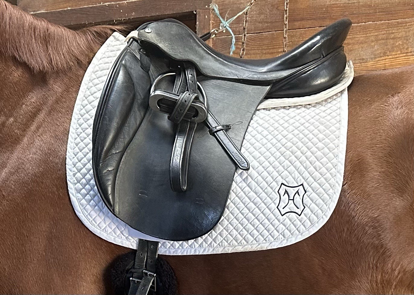 Smith-Worthington Dressage Saddle 18 1/2 Seat Black 6” Wide Tree Pre-owned EUC