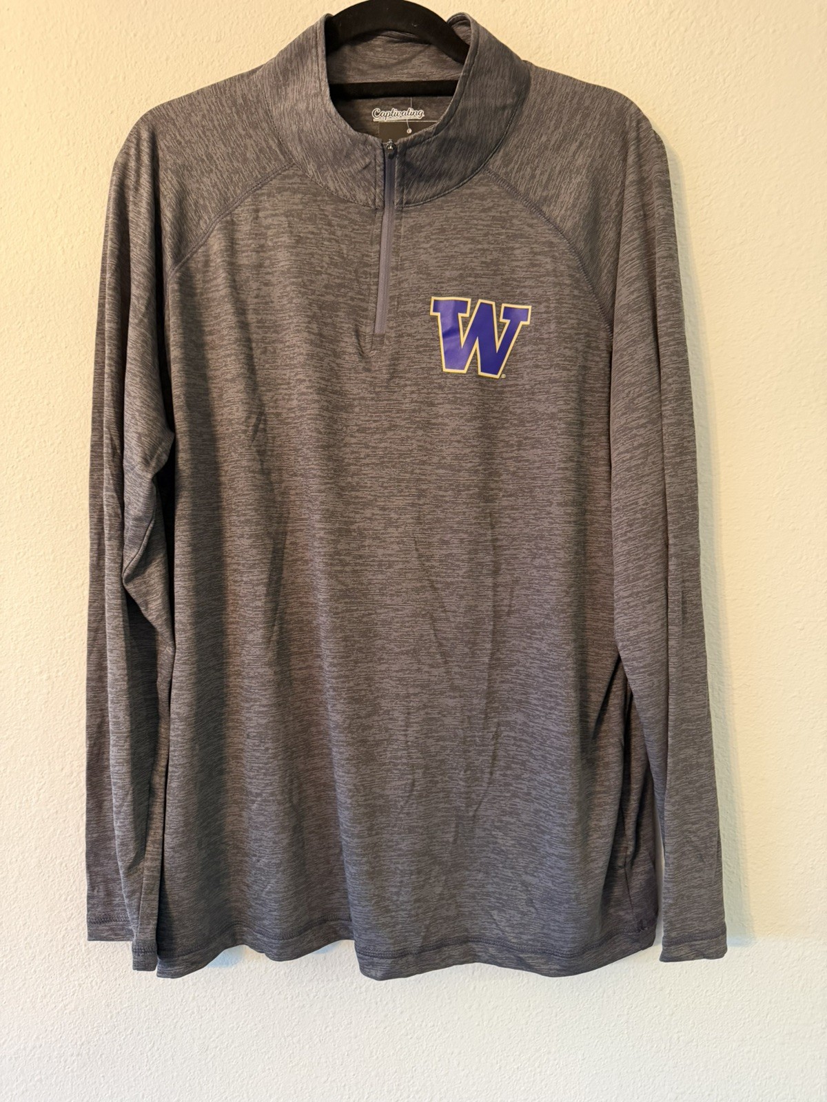 University of Washington Huskies Captivating Knit Quarter Zip Pullover XL Zip