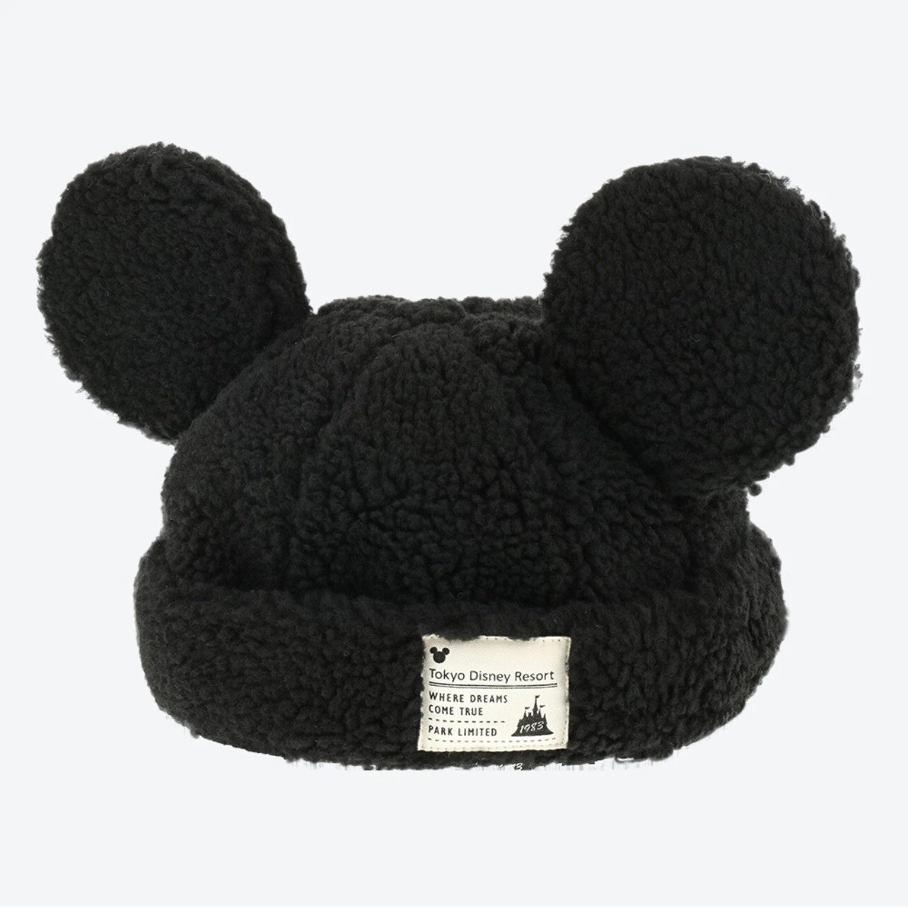 Tokyo Disney Mickey Fluffy Ears Hat Black- Ship from California