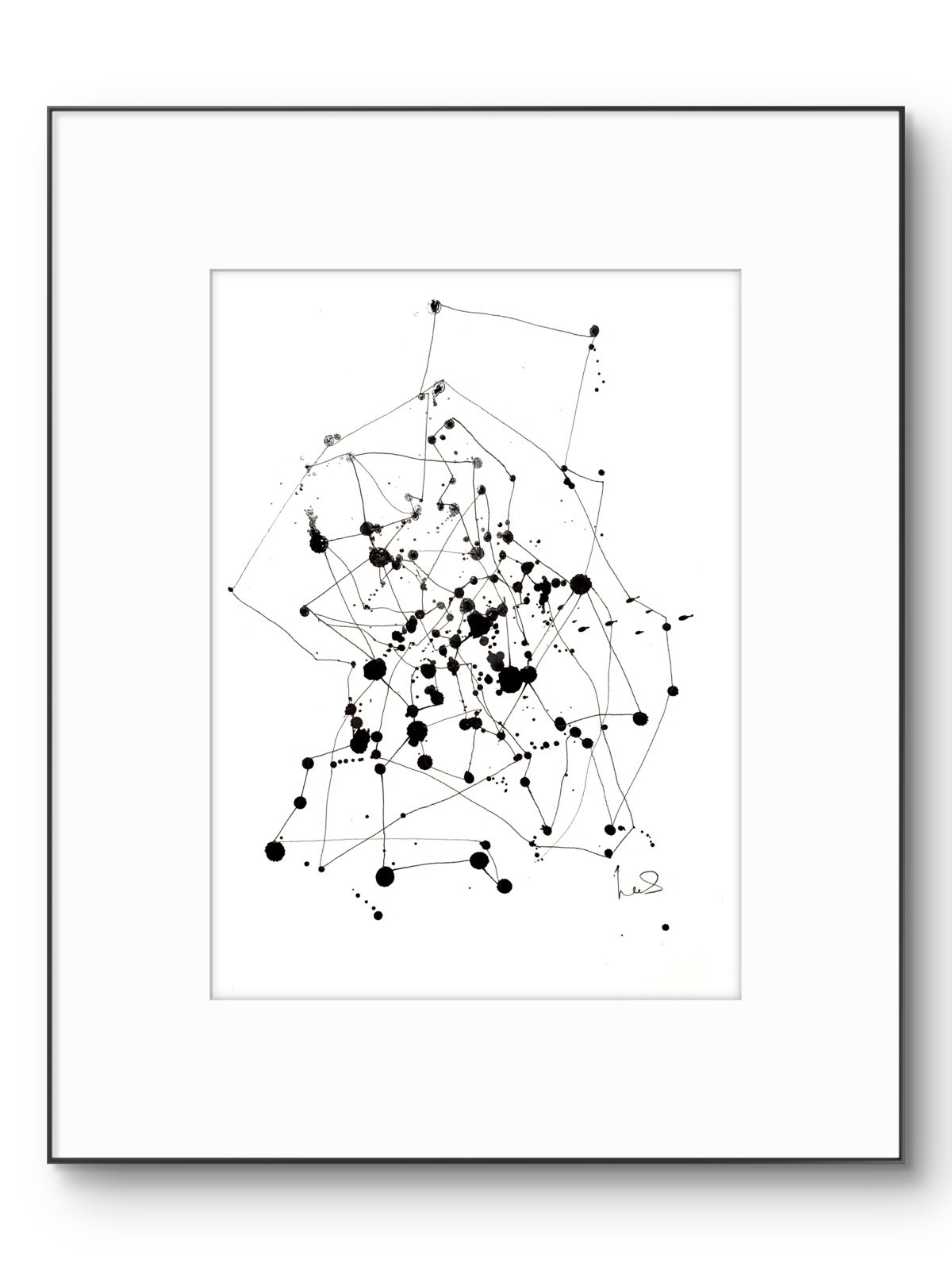 SAMATOWIC Original Abstract 9x12 Paper Hand Drawn Signed Den Wall Decor 24