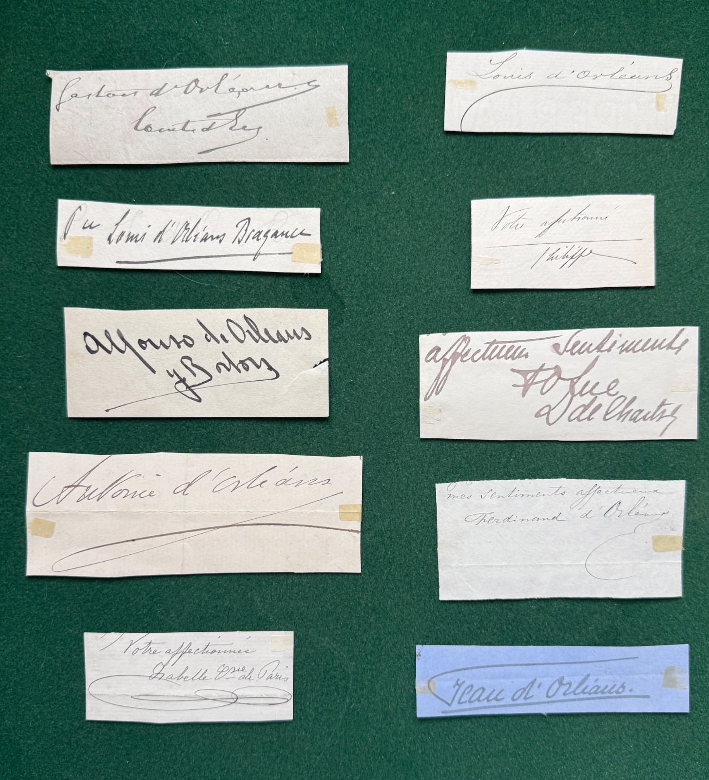 Antique Autograph Collection King Louis-Philippe Brazil Orleans Braganza Royals