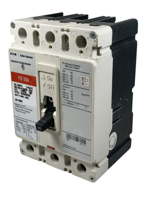 NIB - Eaton - FD3050 - Eaton Series C, 50A, Three-Pole Molded Case Circuit NIB - Eaton - FD3050 - Eaton Series C, 50A, Three-Pole Molded Case Circuit