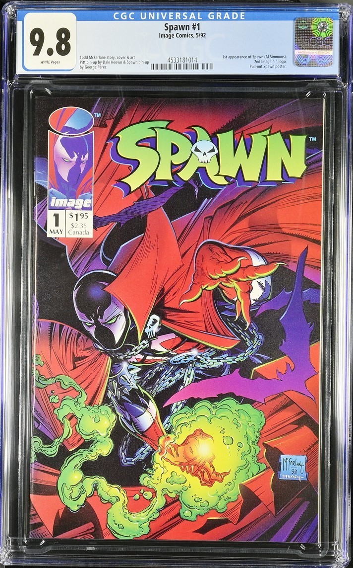 Spawn #1 CGC 9.8 White Todd McFarlane 1992 1st appearance KEY