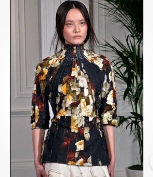 NWT H&M x Eddy Anemian 2014 Runway Blouse Tunic Open Back US 12 