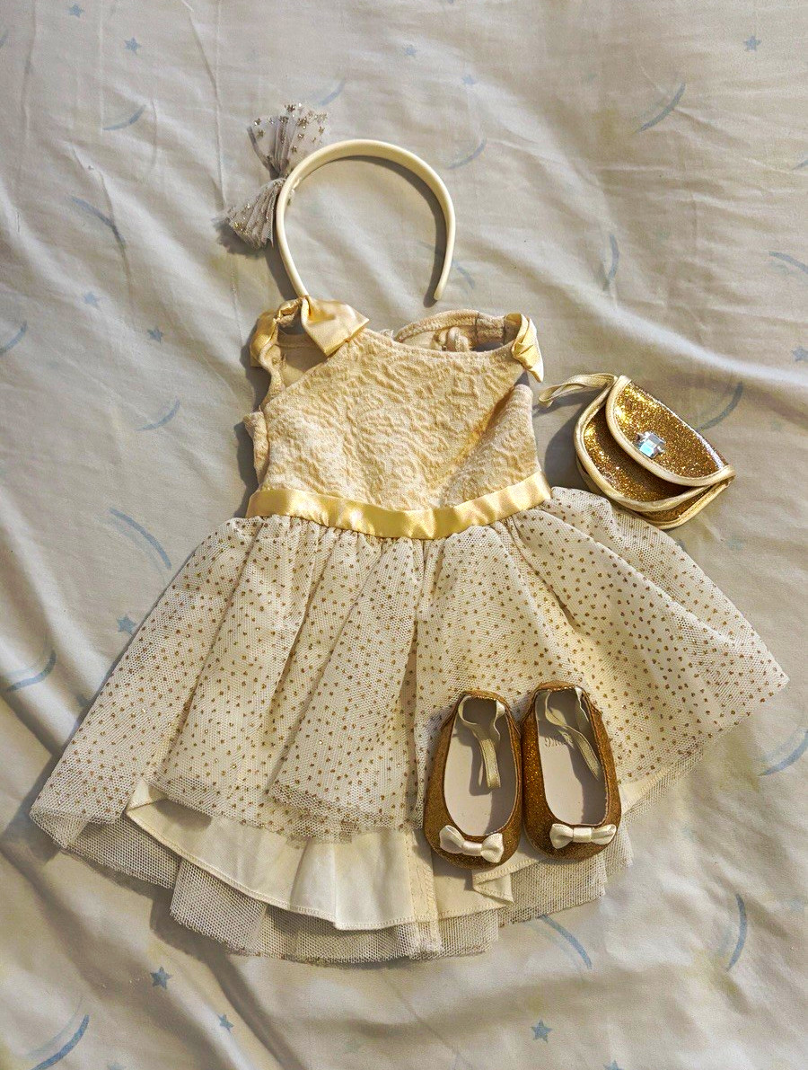 American Girl Gorgeous Gold Dress