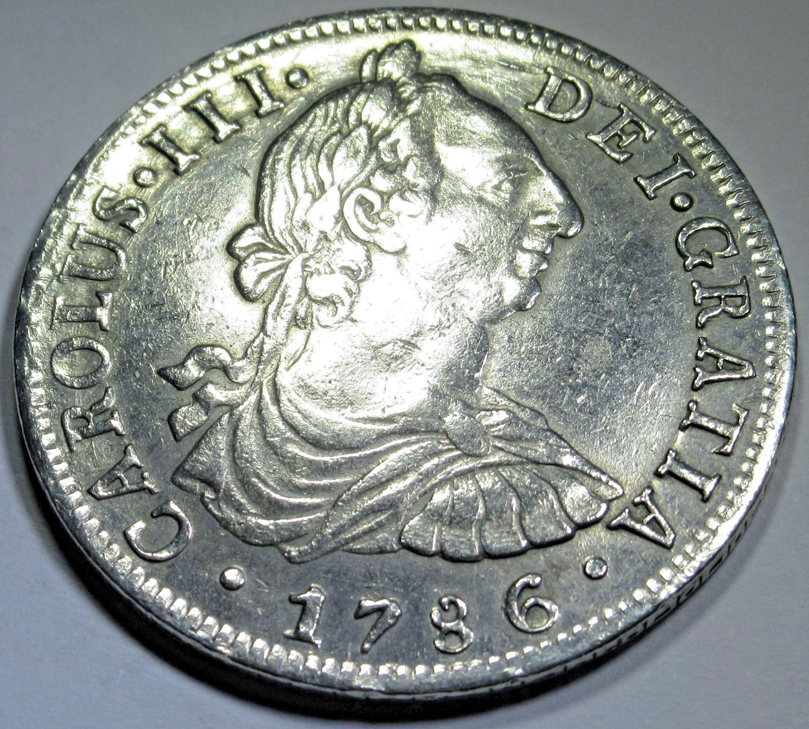 1786 XF-AU Details Peru 8 Reales Genuine Spanish Colonial Dollar 1700\'s Coin