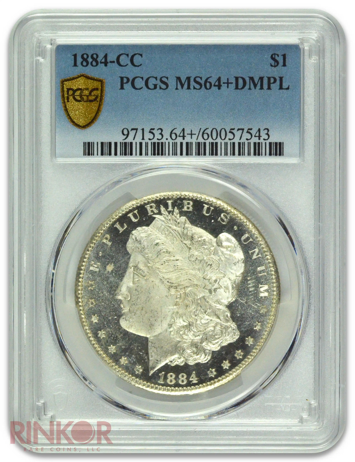 1884-CC $1 Morgan Dollar PCGS MS 64+ DMPL
