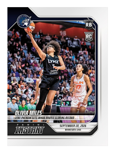 Olivia Miles RC - 2026 Panini Instant WNBA #362 Minnesota Lynx PRESALE