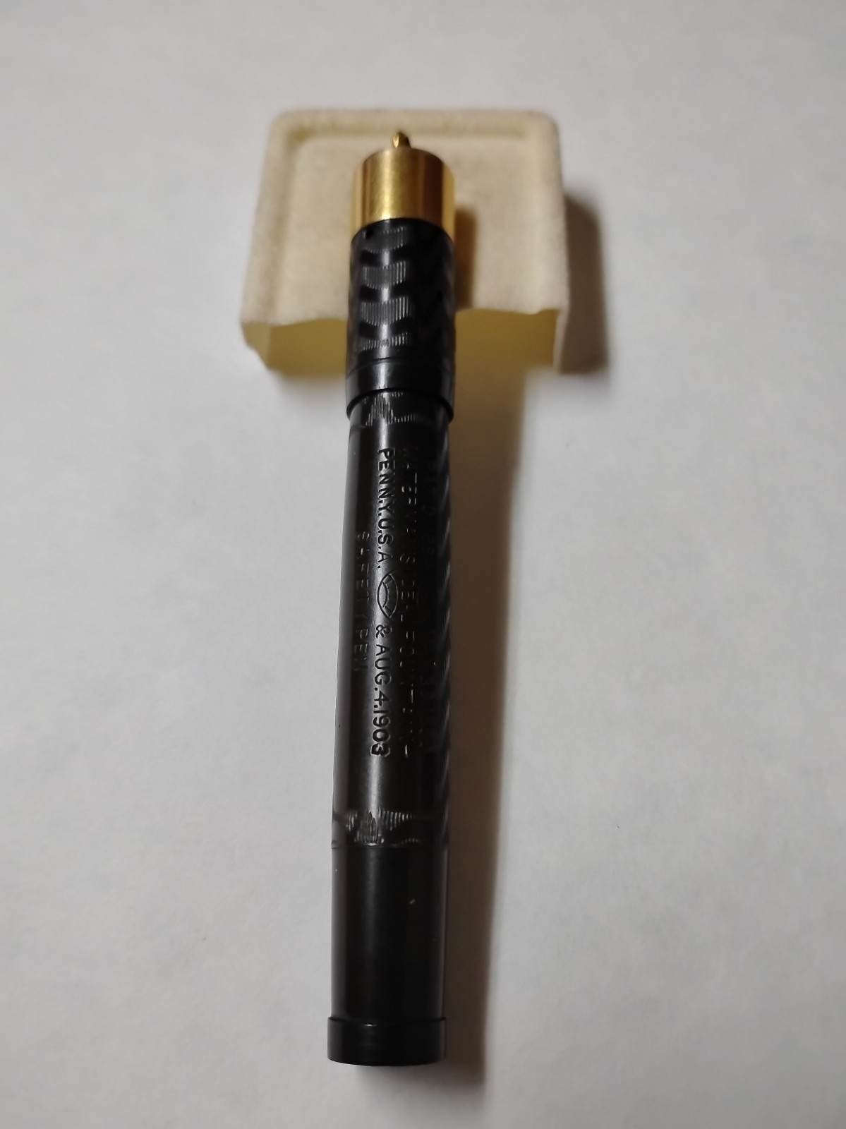 Vintage Waterman\'s Ideal Fountain Pen BCHR Black Chased Hard Rubber 1884/1899 #M