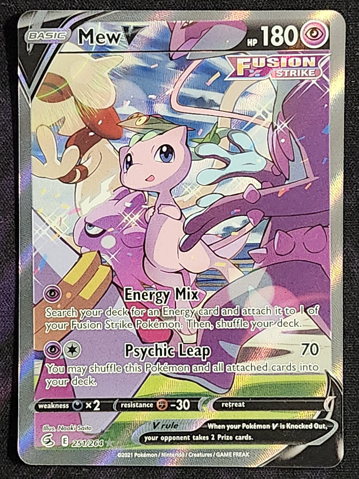 Pokemon Mew V 251/264 Fusion Strike FST Pokemon Mew V 251/264 Fusion Strike FST
