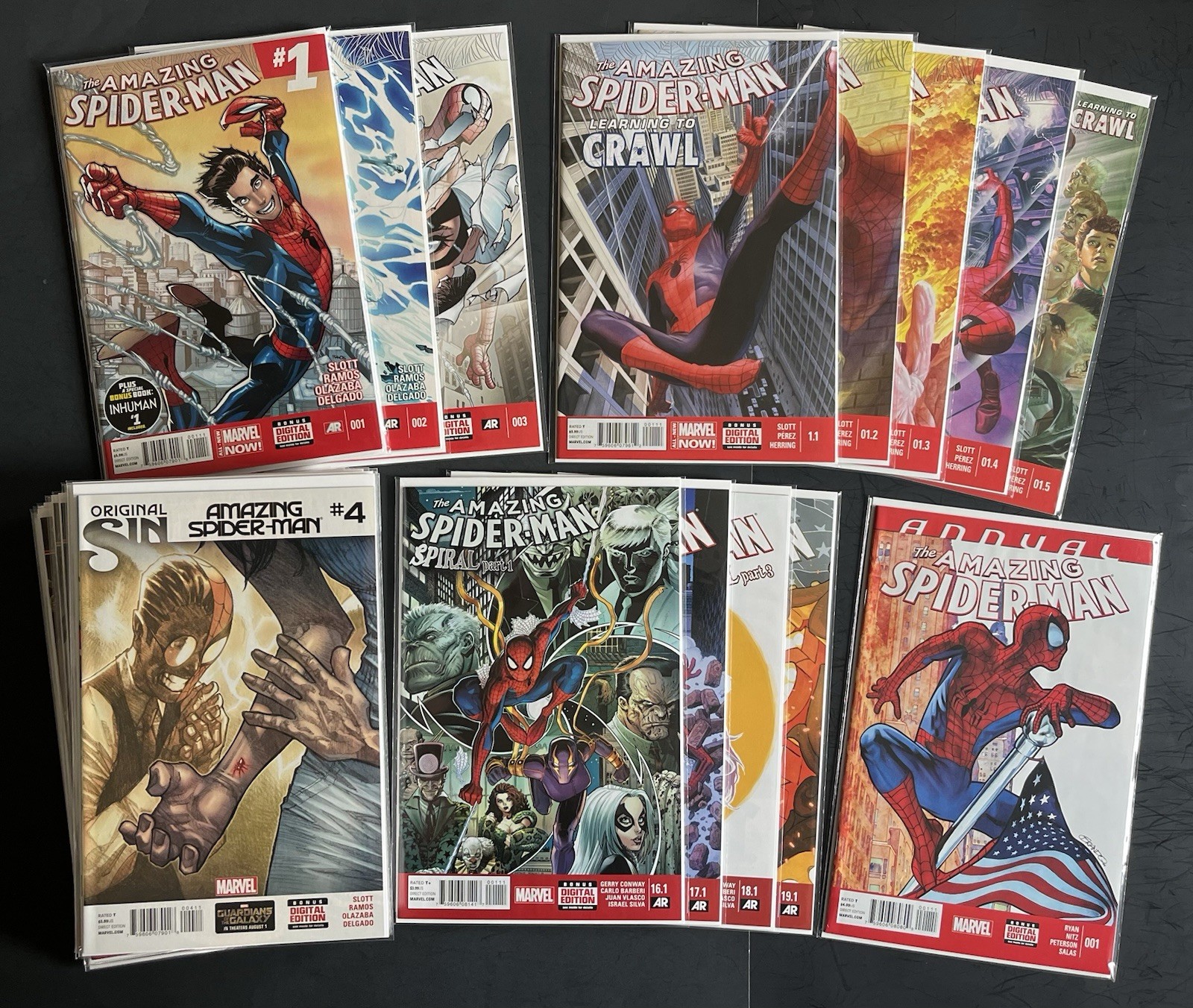 Amazing Spider-Man #1-20.1, #4 Key 1st Silk #1.1-1.5, 16.1-20.1, Annual #1 2014