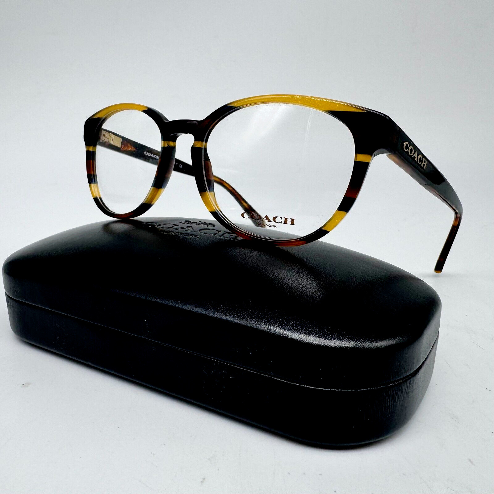 COACH HC 6102 / 5441 -  Woman\'s Eyeglasses - 51mm - Black Amber - 100% Original