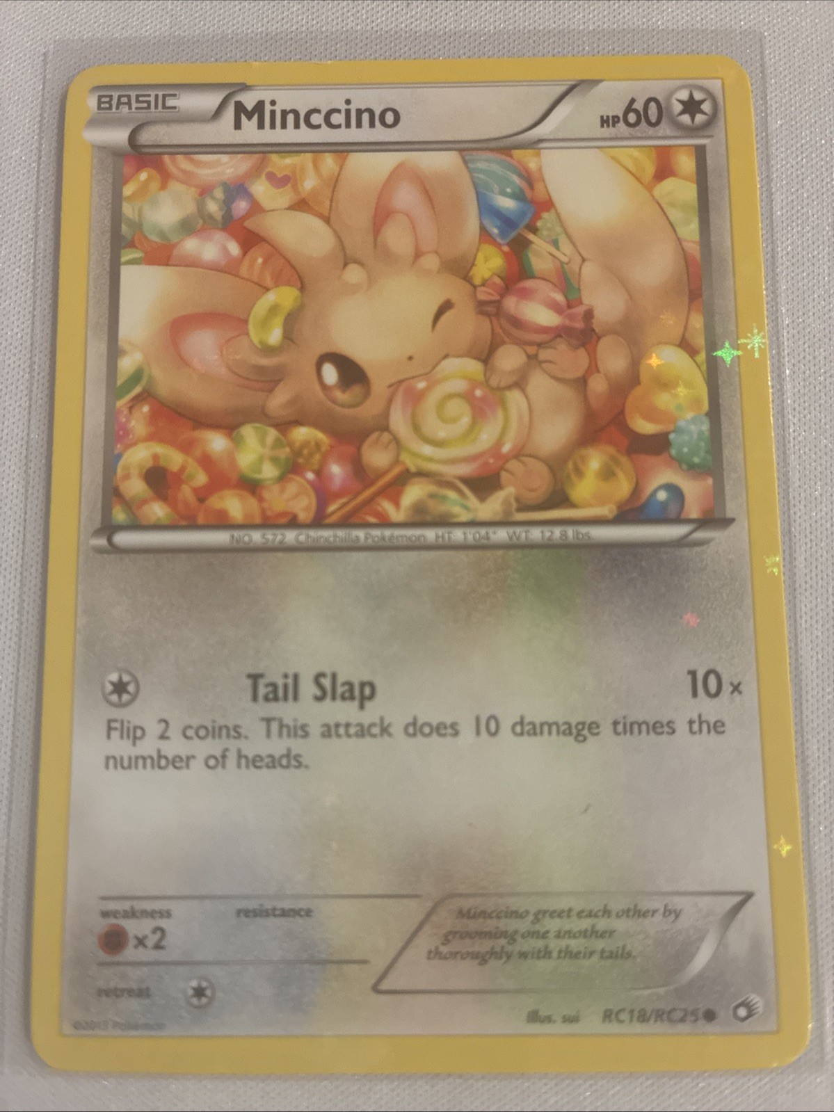 Minccino RC18/RC25 Legendary Treasures: Radiant Collection Holo Minccino RC18/RC25 Legendary Treasures: Radiant Collection Holo