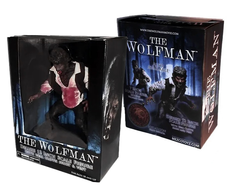 Mezco The Wolfman Deluxe 12” Scale Figure with Real Cloth Shirt & Vest NIB VHTF 