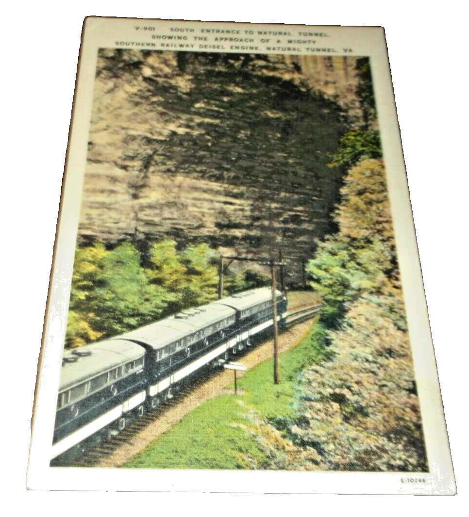 1940\'s N&W NORFOLK AND WESTERN NATURAL TUNNEL POST CARD