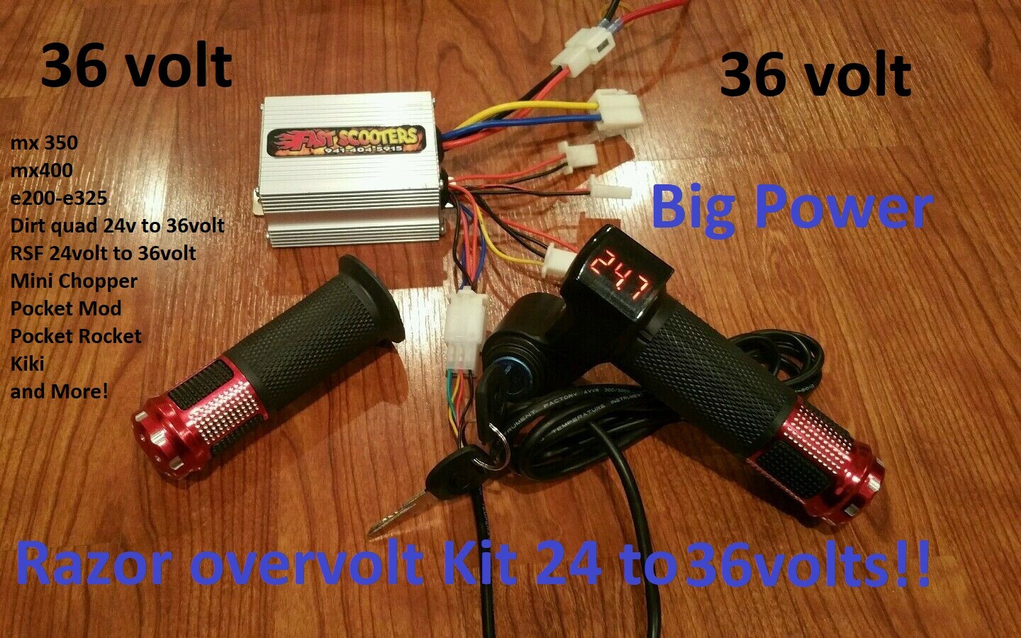 Razor 36v E300 36 Over Volt Kit 36v For Razor Scooters wanting 36v OVERVOLT