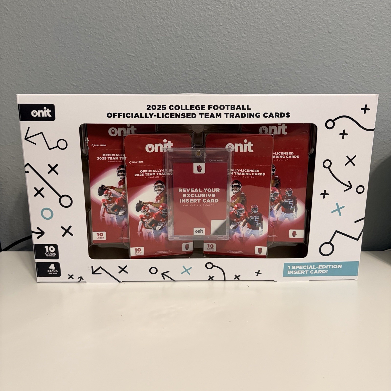 2025 ONIT Arkansas Razorbacks Football Sam’s Club Bundle Box 4 Packs 40 Cards 2025 ONIT Arkansas Razorbacks Football Sam’s Club Bundle Box 4 Packs 40 Cards