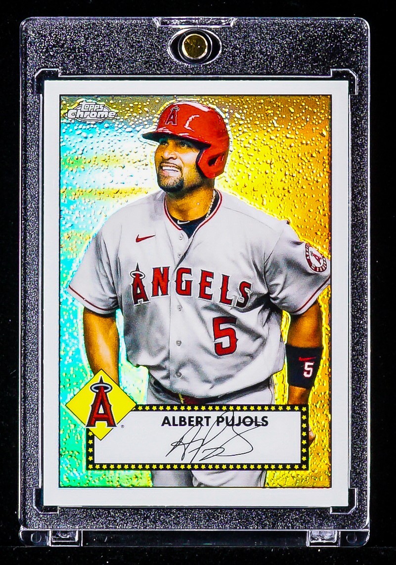 Albert Pujols RARE RETRO CHROME SPECKLE REFRACTOR CARD Angels HOF