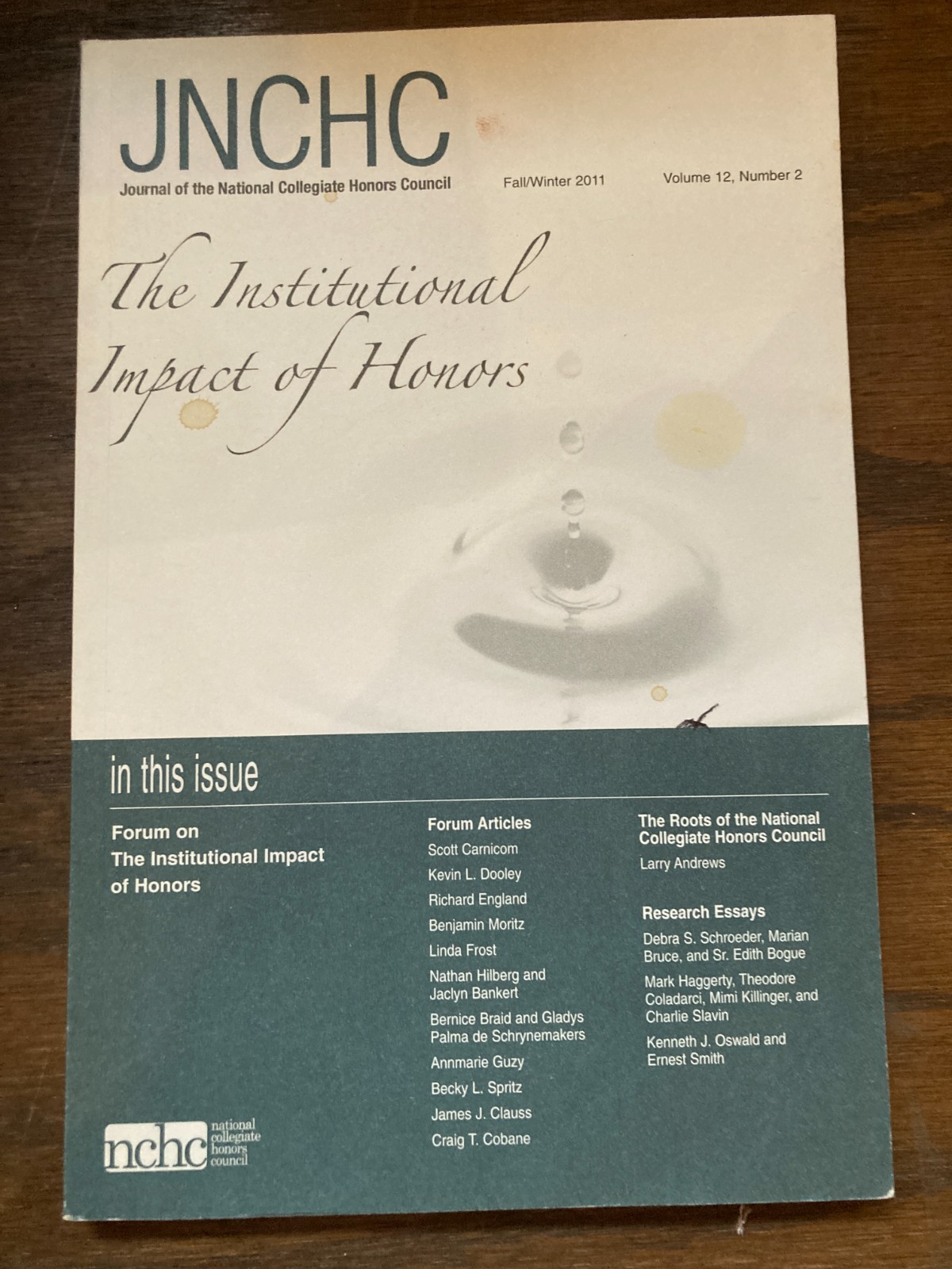 JNCHC The Institutional Impact of Honors Volume 12, Number 2