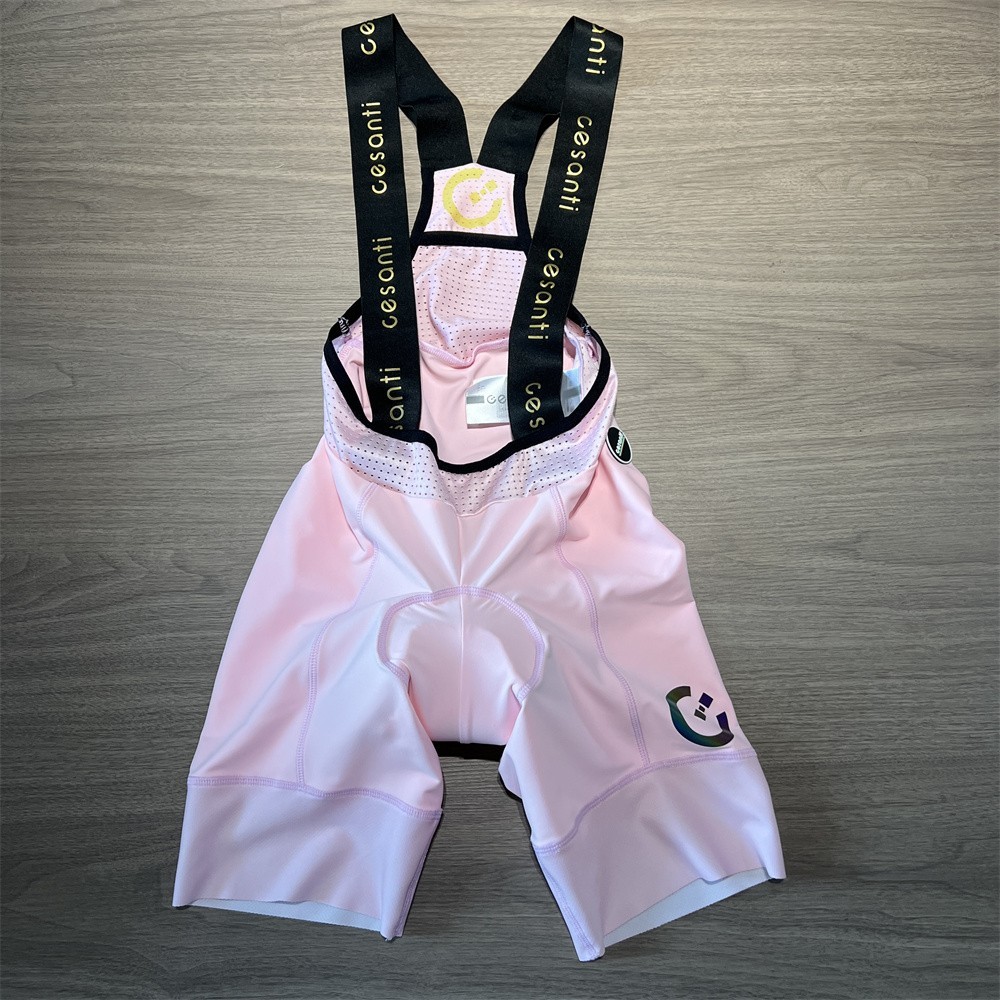 CESANTI New Women Cycling Bib Shorts Pink Color Pro Gel Pad Bike Clothing