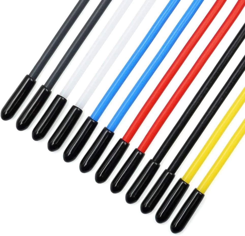 12pcs Plastic Protection Antenna Tube with Caps for RC Cars FPV Drone Receiver