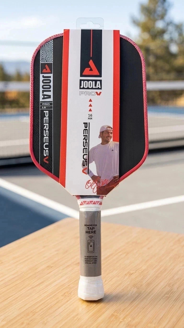 JOOLA Ben Johns Perseus Pro V 16mm Pickleball Paddle Blaze Red New Sealed USAP
