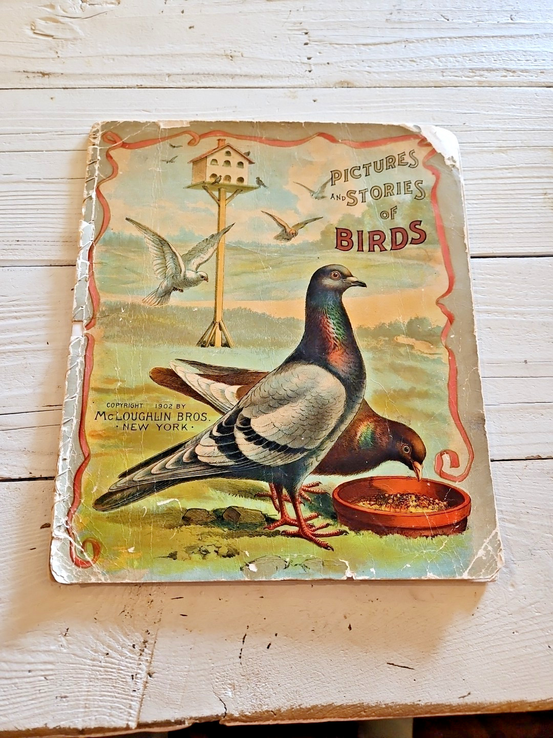 Antique Children\'s Book Pictures And Stories Of Birds, 1902 McLoughlin Bros