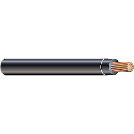 Southwire 20508802 Thhn Building Wire, Copper, 4/0, 1C, Black, Stranded, 500 Ft