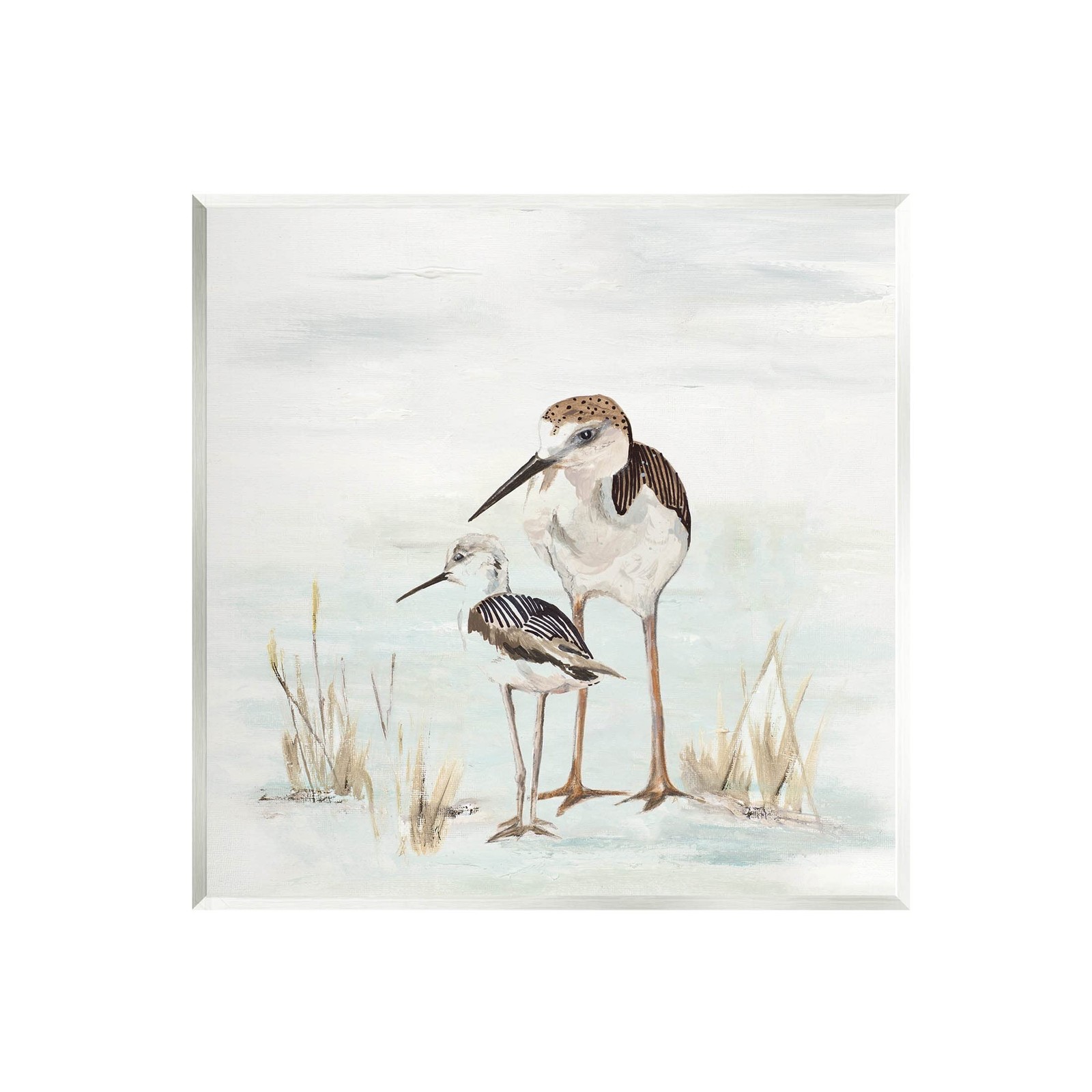 Stupell Industries Sandpipers Duo Coastal Beach Bird Wood Wall Art, Design by...