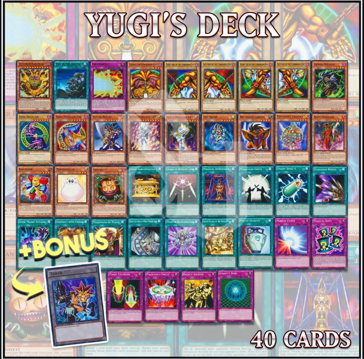YUGI\'S EXODIA DECK 40 Necross Obliterate the Forbidden One YuGiOh +BONUS