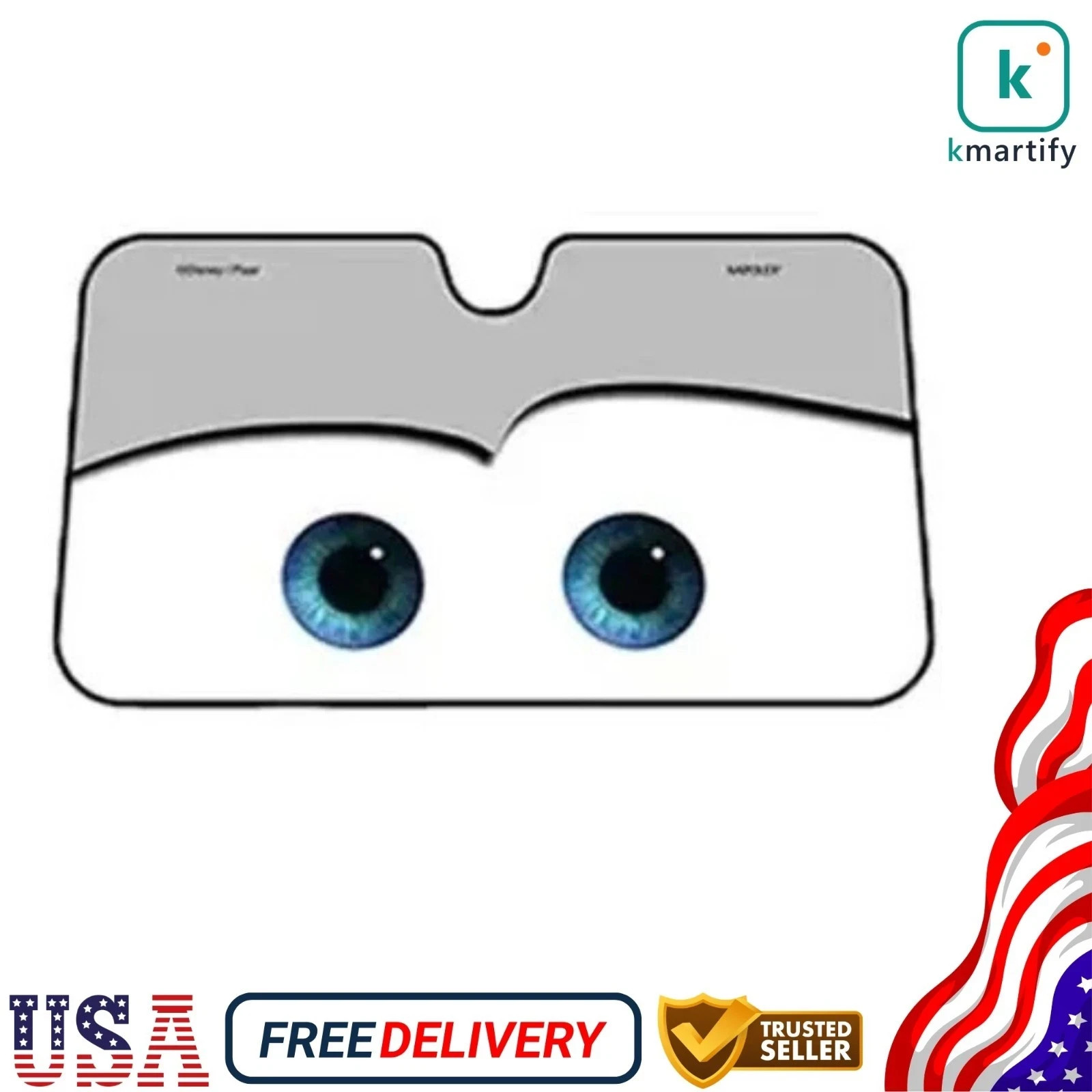 Car Windshield Sun Shade Cartoon Eye Visor SUV Auto Front Window Shield Cover ET