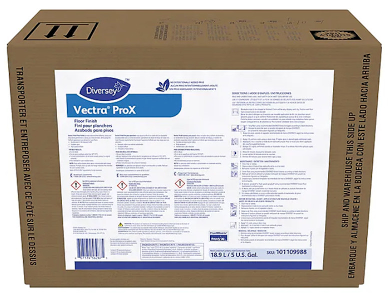 Diversey Vectra ProX Floor Finish 5 Gallon 19% Solids High Gloss UHS 5105047