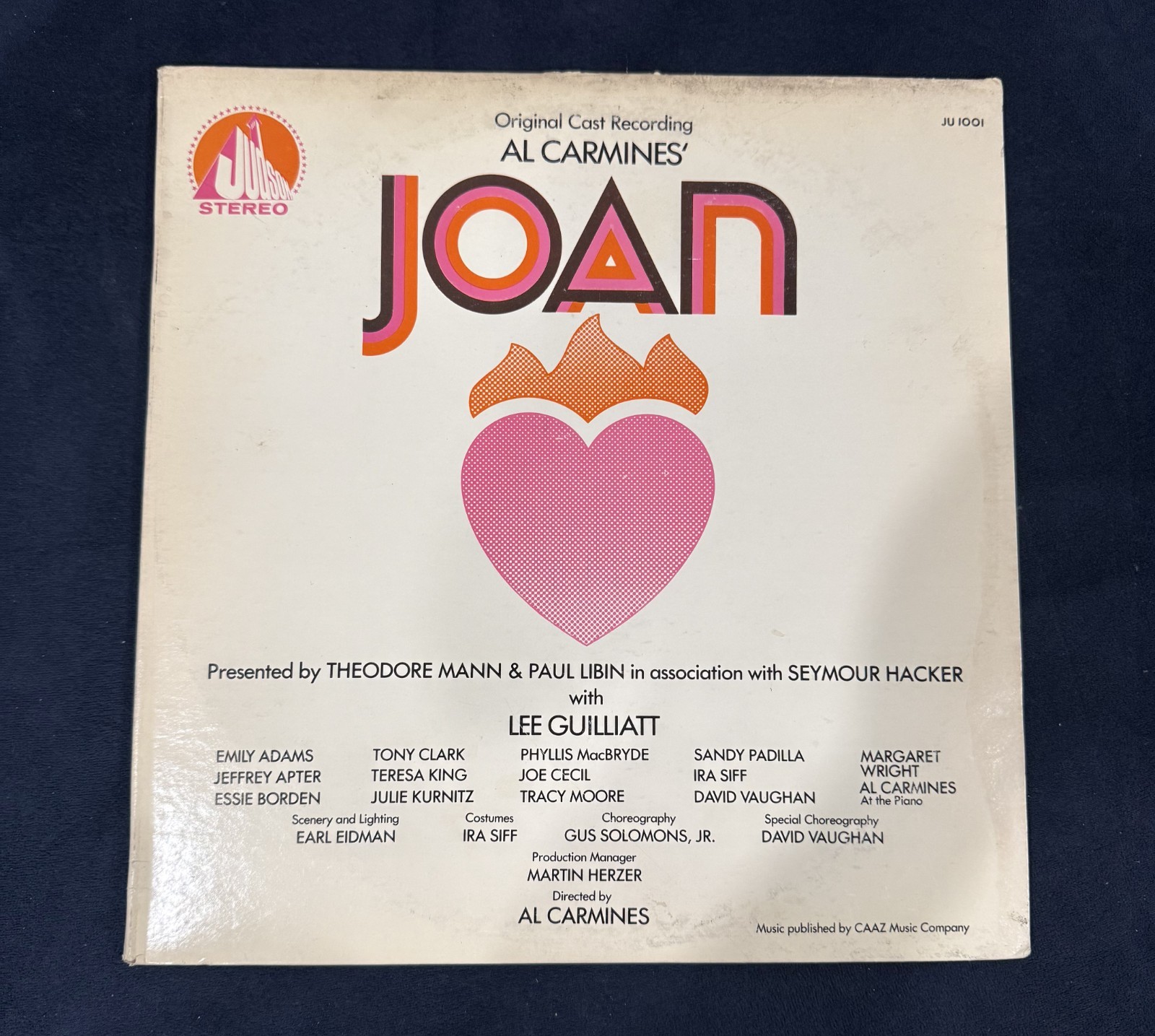 Al Carmines - Joan Judson 2×LP JU 1001 MUSICAL OFF BROADWAY ORIGINAL CAST Al Carmines - Joan Judson 2×LP JU 1001 MUSICAL OFF BROADWAY ORIGINAL CAST